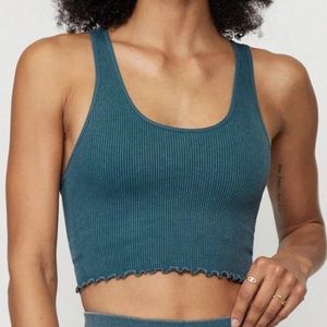 Spiritual Gangster Yoga Teal Top Sports Bra
